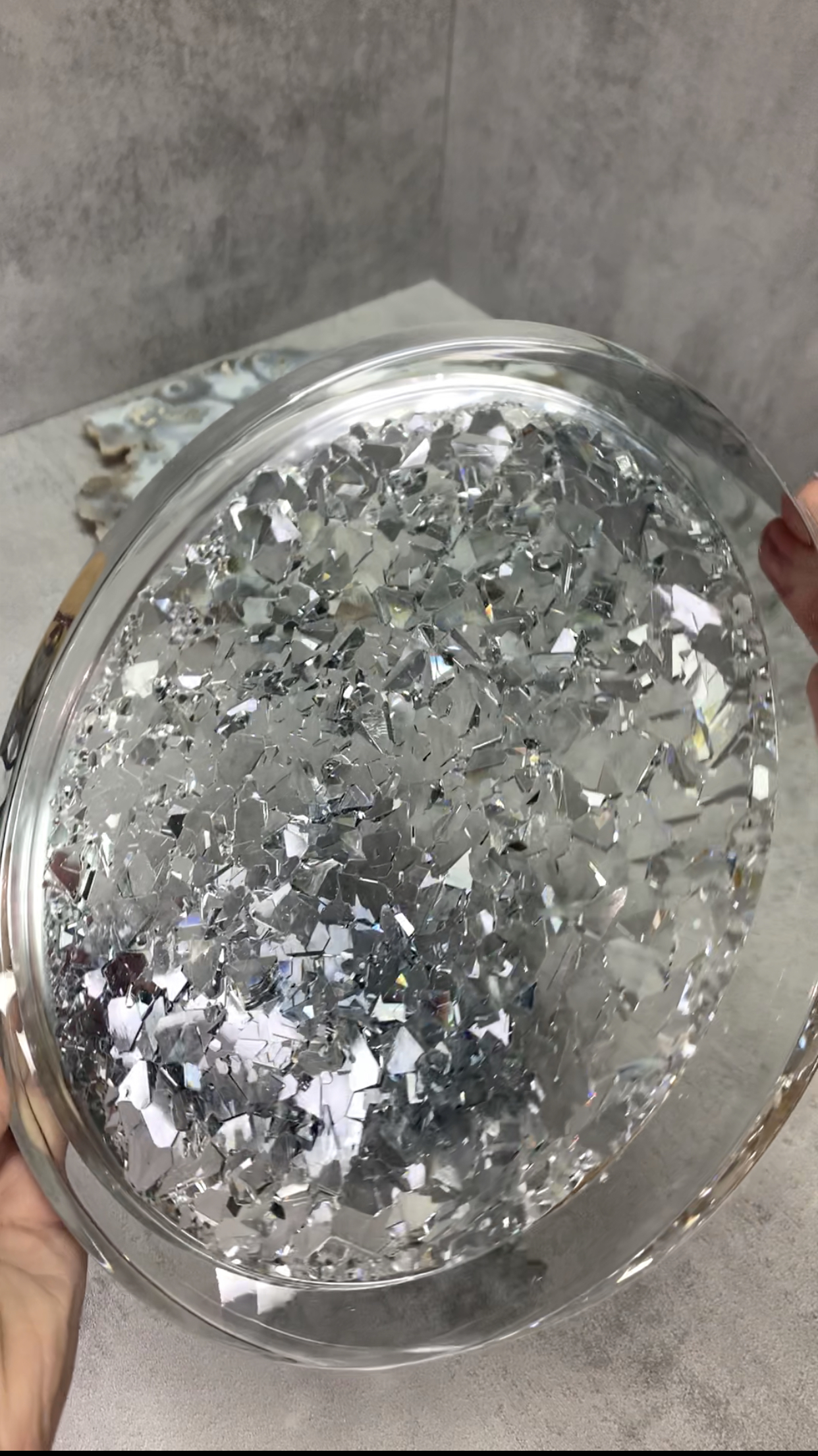 Kristall Box  Lid Top Crystal Rug  Tray
