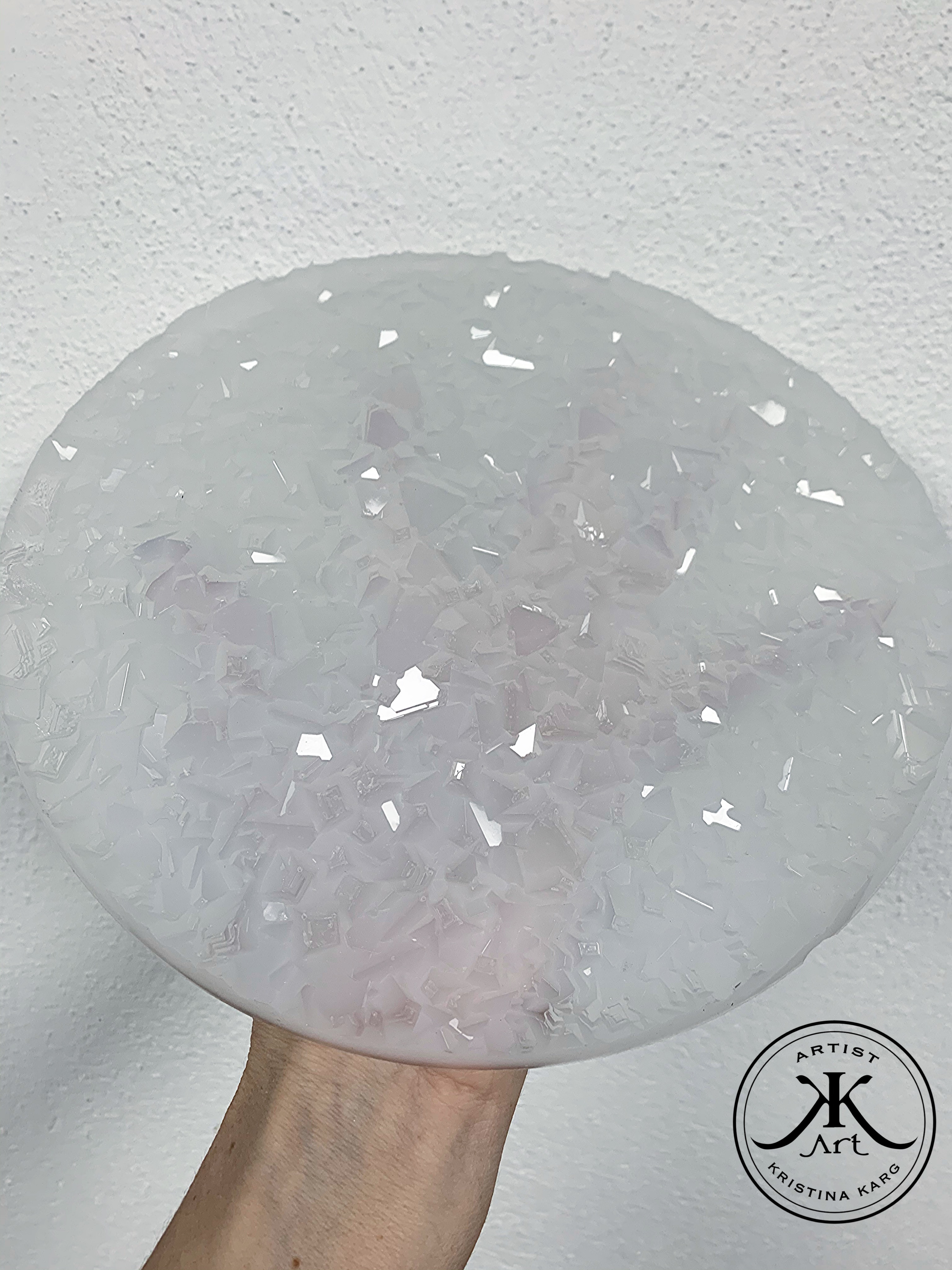  Ø9 inch (23 cm) Round Silicone Crystal Rug Mold for Trays and Dishes