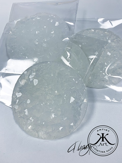 4.5 inch ( 11.5cm) Silicone Crystal Mold for Coasters 